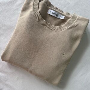 Calvin Klein Women's Beige Crewneck Sweater